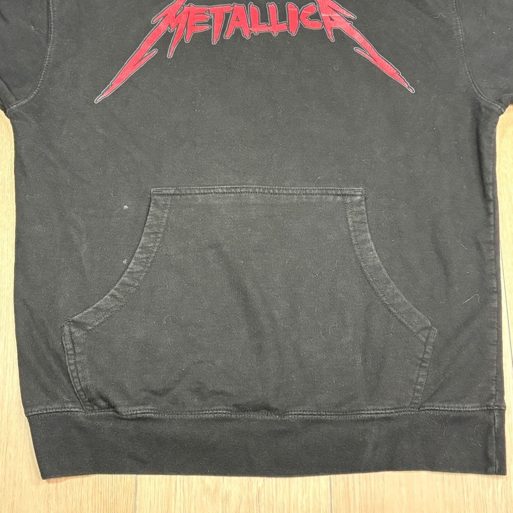 Metallica Screaming Skull Graphic Hoodie Mens Medium Black Skeleton Sweatshirt - Picture 4 of 9